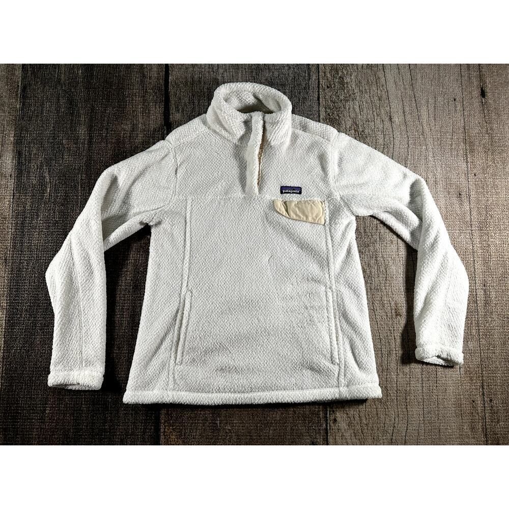 Patagonia Re-Tool Snap-T Fleece Jacket Women’s White Cream Pullover